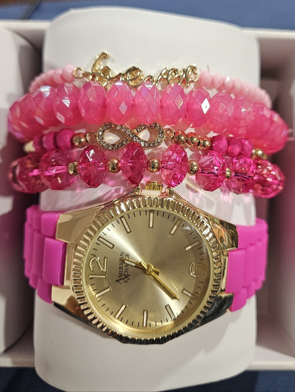 American Exchange Pink Watch & Bracelet Set - NWT - Picture 6 of 7